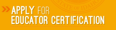 Apply for Educator Certification link