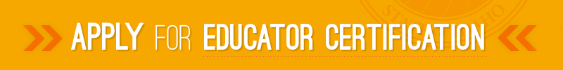 Apply for Educator Certification webpage