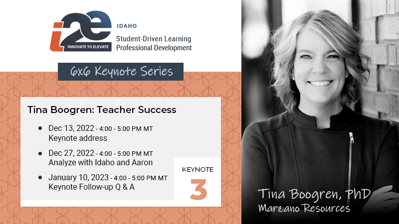 6X6 Keynote 3 flyer featuring Tina Boogren