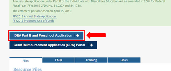 Red Arrow pointing to the Application Button on this webpage